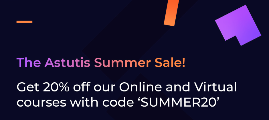 The Astutis Summer Sale: 20% off all Virtual and Online Courses  Image
