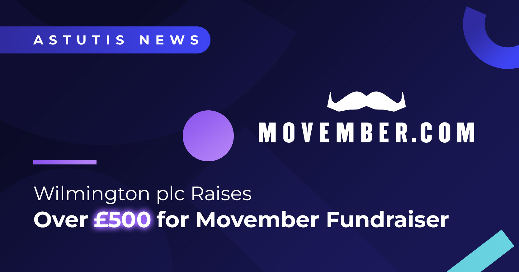 Wilmington plc Raises Over £500 for Movember Fundraiser Image