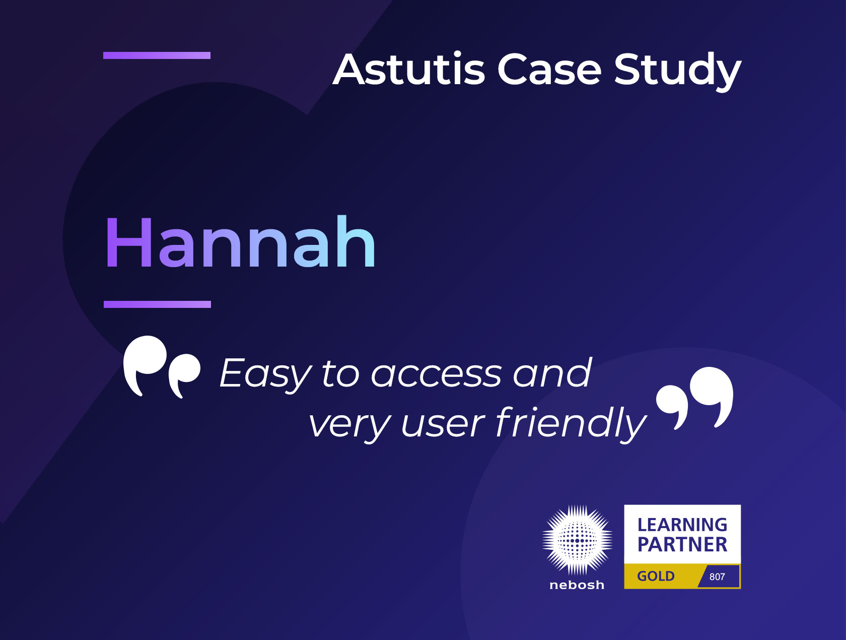 NEBOSH Best Student 2019. Meet Hannah Image